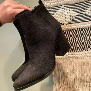 INDIGO RD IRORINA BLACK WESTERN SUEDE BOOTIES POINTED TOE SIZE 9.5